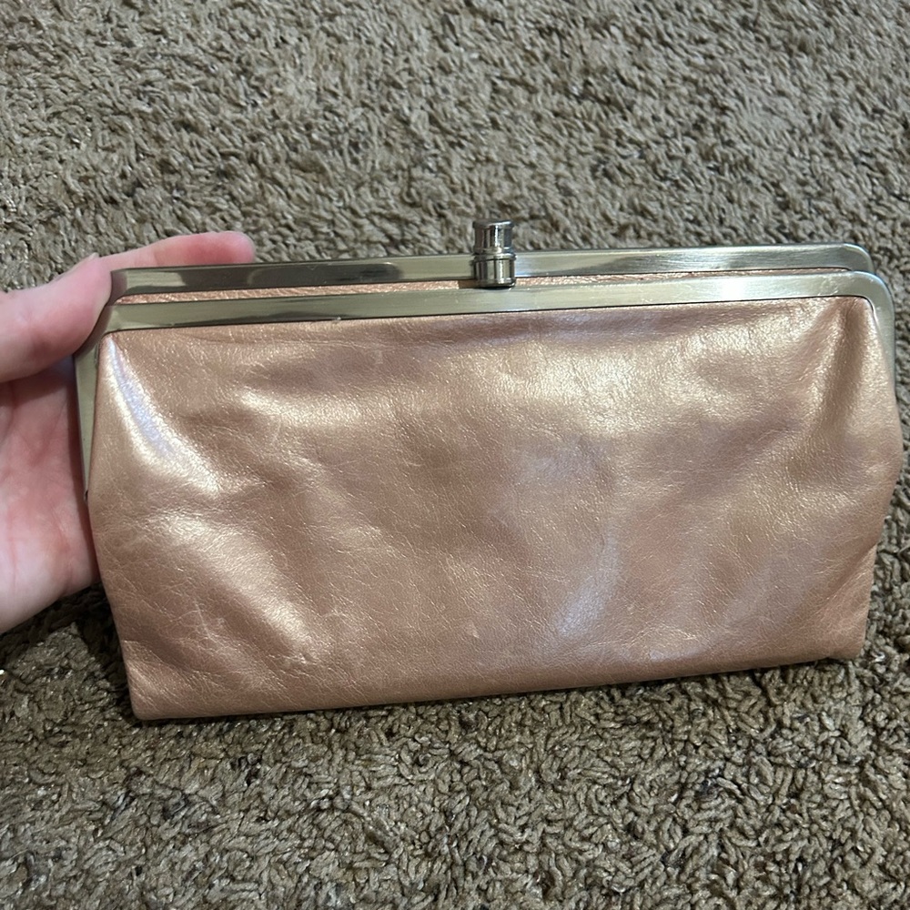 Elegant Opalescent Pink Clutch Wallet
